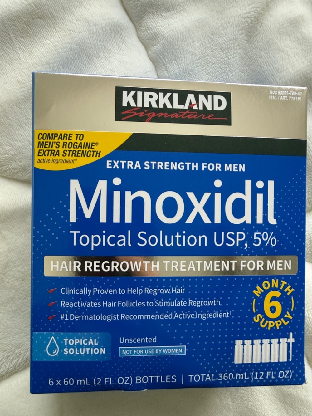 Kirkland Signature Minoxidil Topical Solution Hair regrowth treatment